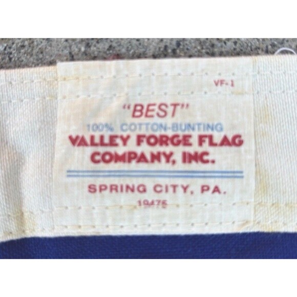 Vintage 1960's Valley Forge Flag Co 50 Sewn Stars American Flag 9' x 5' USA - Picture 2 of 7